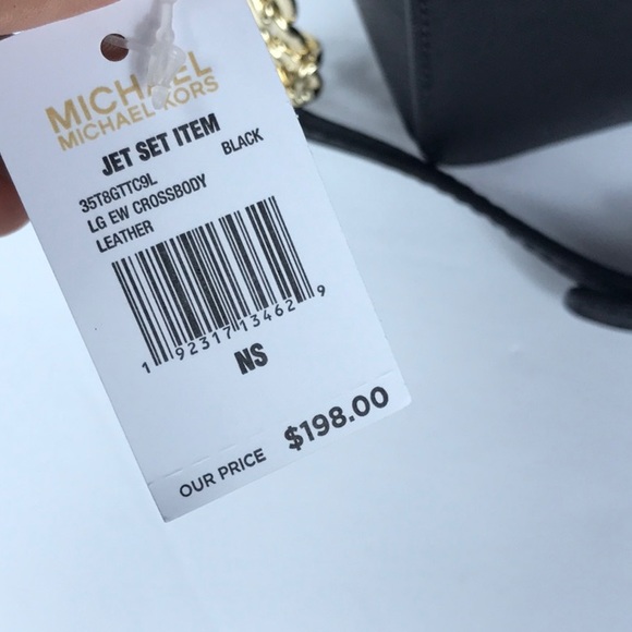 Michael Kors Lg Crossbody Black Leather Jet Set - Picture 6 of 8